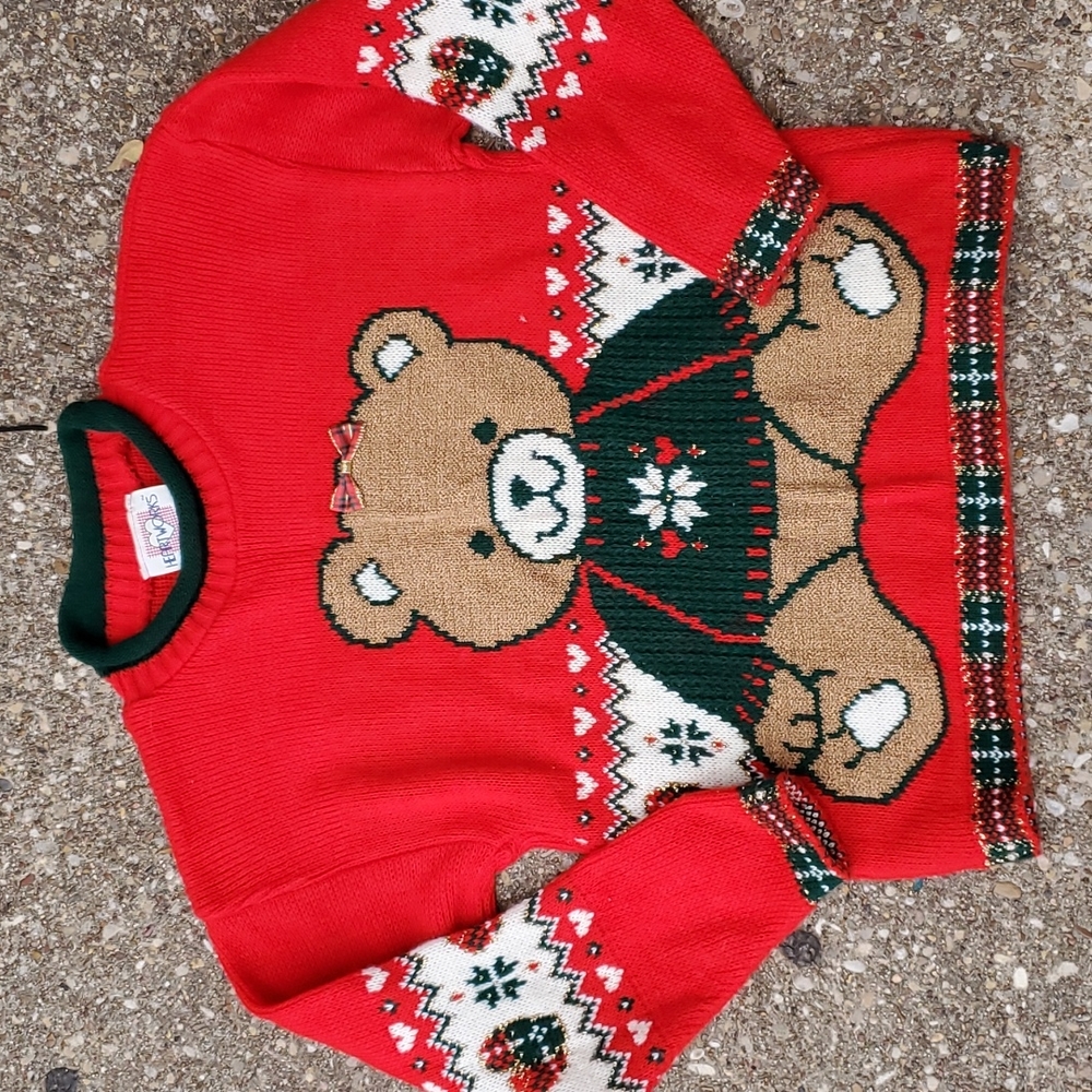 Heartworks Christmas Bear Sweater Youth Medium